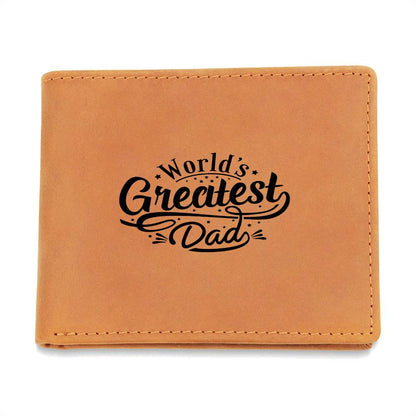 World's Greatest Dad Leather Wallet