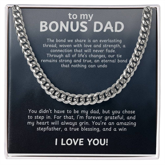 To My Bonus Dad Everlasting Bond Necklace