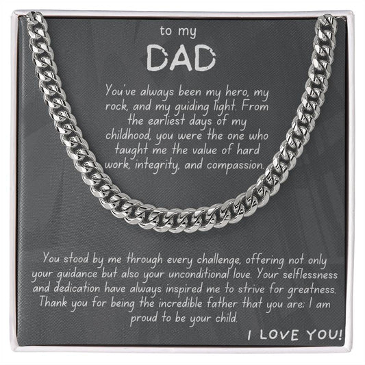 To My Dad To My Hero Necklace