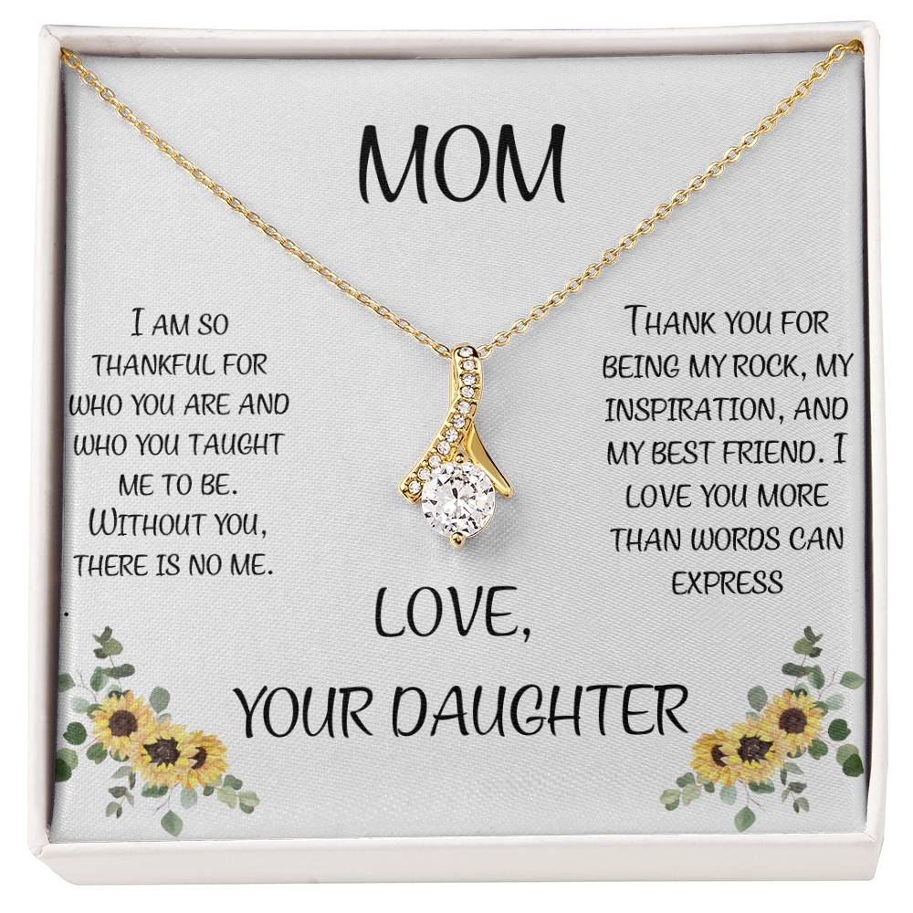 To Mom Thank You For Teaching Me Necklace