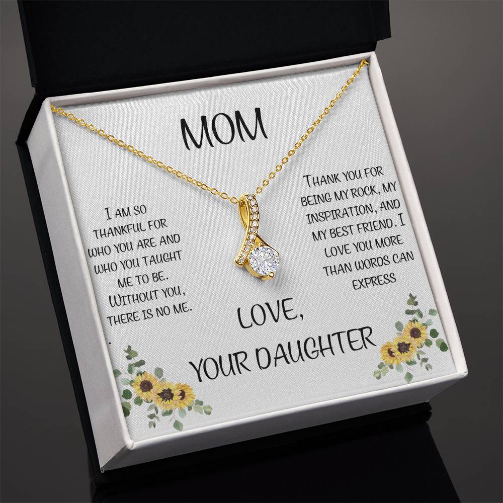 To Mom Thank You For Teaching Me Necklace