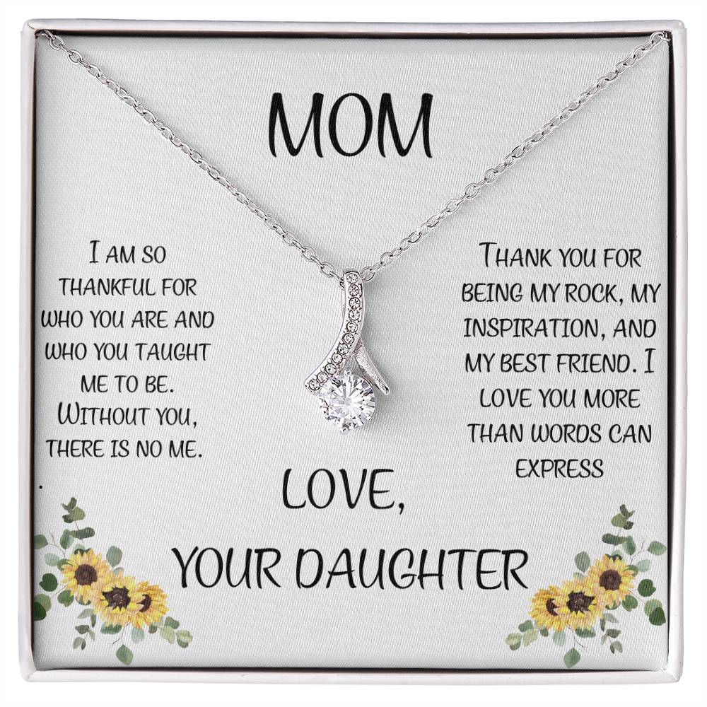 To Mom Thank You For Teaching Me Necklace