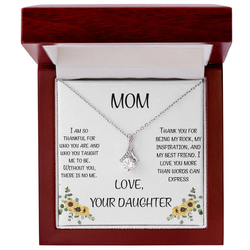 To Mom Thank You For Teaching Me Necklace