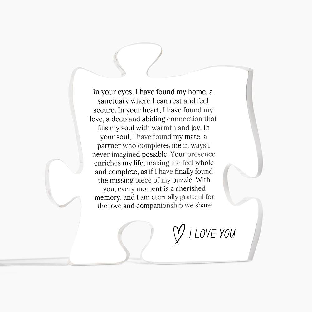 My Love My Missing Puzzle Piece Acrylic Plaque