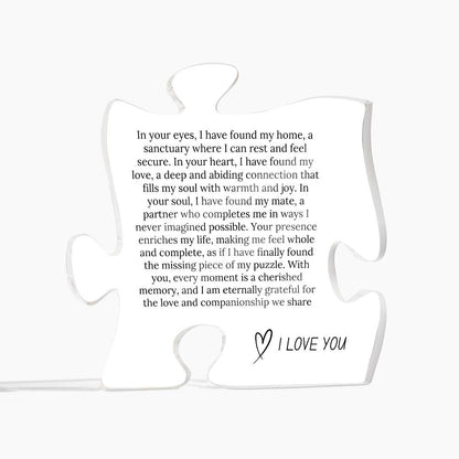 My Love My Missing Puzzle Piece Acrylic Plaque