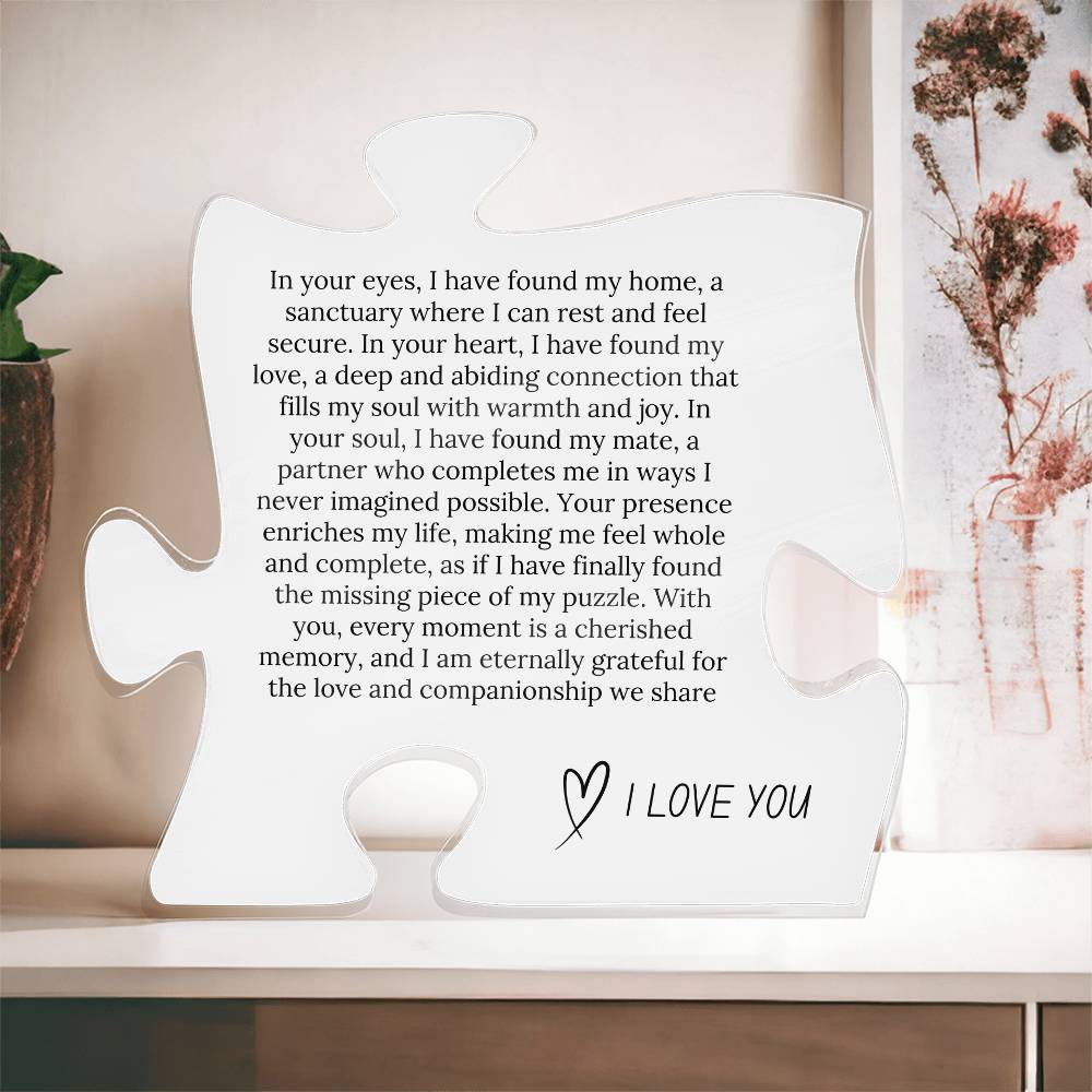 My Love My Missing Puzzle Piece Acrylic Plaque