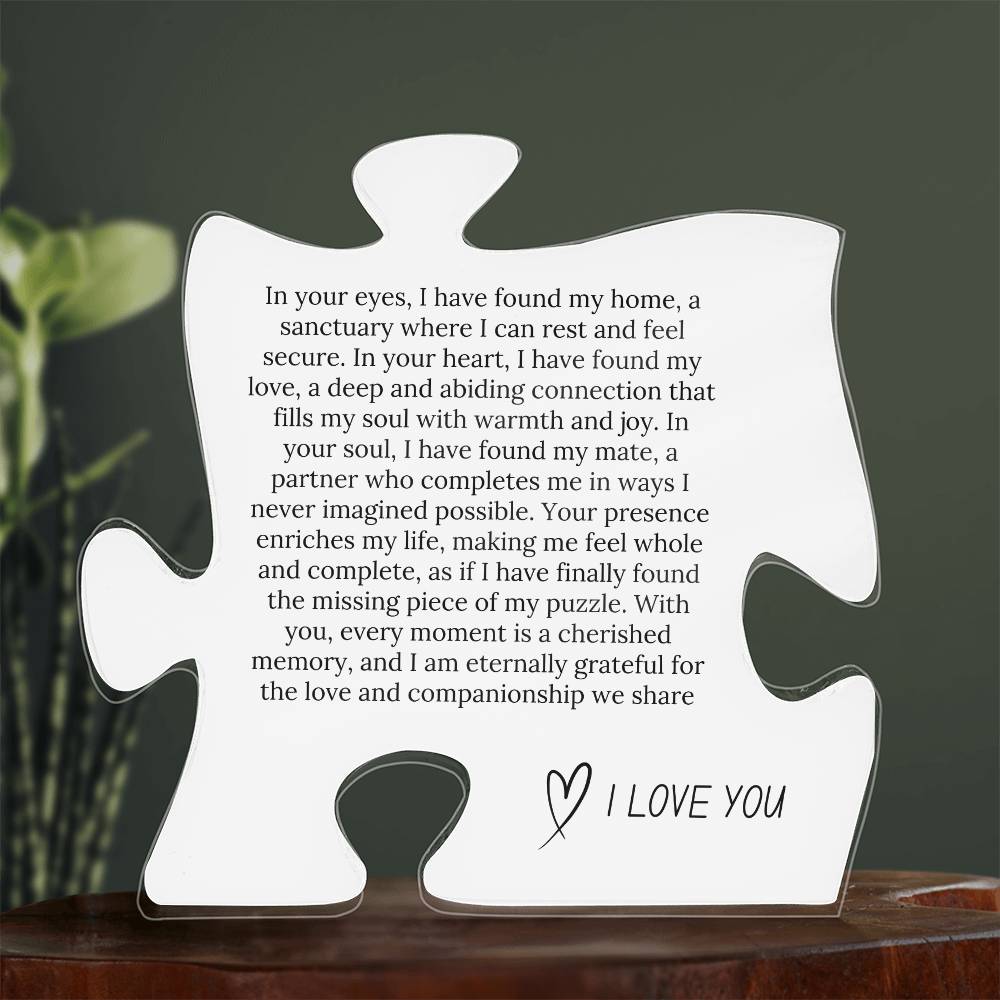 My Love My Missing Puzzle Piece Acrylic Plaque