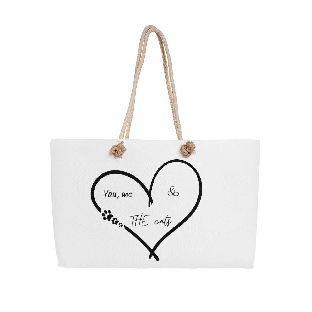 You, Me And The Cats Weekender Tote Bag